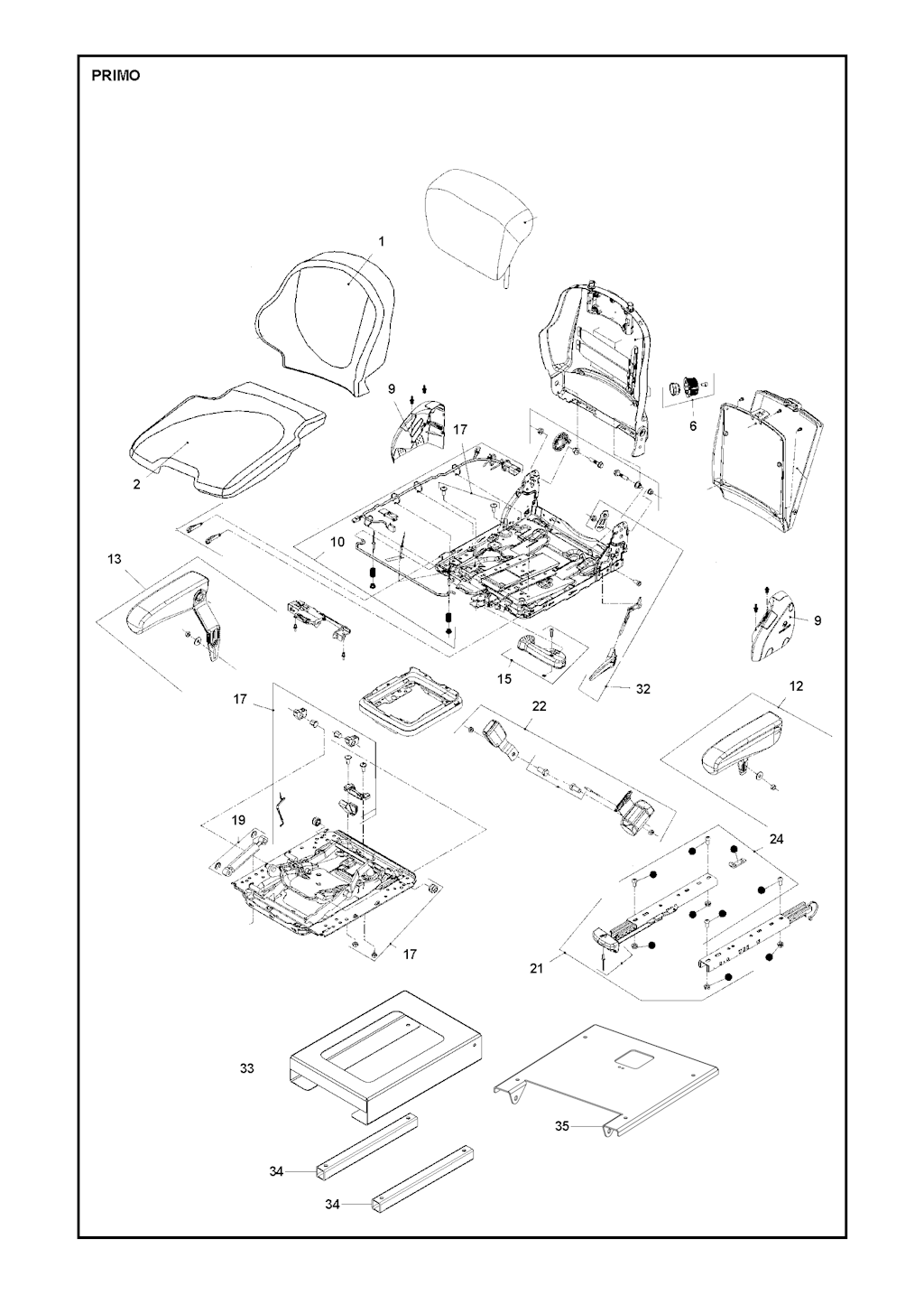 Explosionszeichnung Ersatzteile