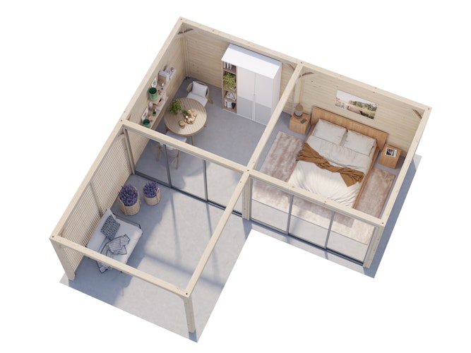 Palmako Carport/Pavillon Connect Lenna 24,9 m² Set 413 Slide