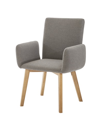 Diamond Garden Stuhl ARONA Sun & Rain, Premium Teak / Tuvatextil (100 % Polyacryl) Grau