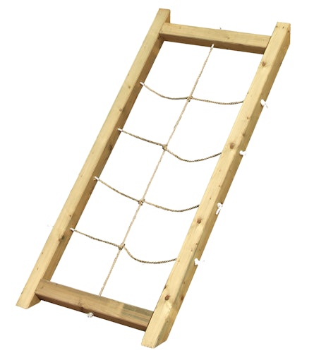 Akubi Kinderspielhaus Kinderspielgerät Benjamin inkl. Wellenrutsche und Netzrampe (Set B)