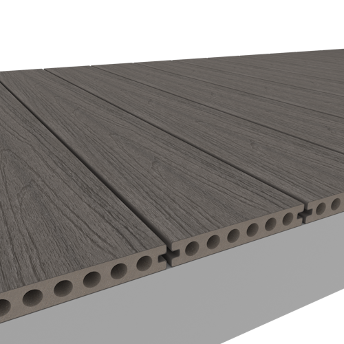NewTechWood Deluxe Vintage WPC-Terrassendiele Hohlkammer Silver Gray  23 x 138 mm
