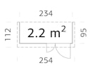 Vorschaubild Palmako Gerätehaus Leif 2,2 m² - 16 mm