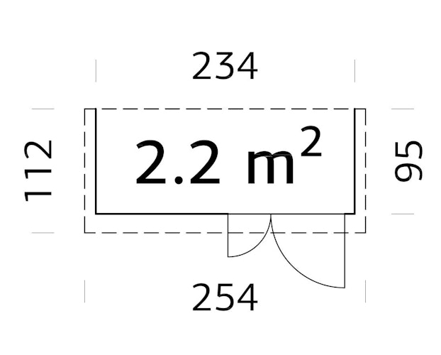 Palmako Gerätehaus Leif 2,2 m² - 16 mm