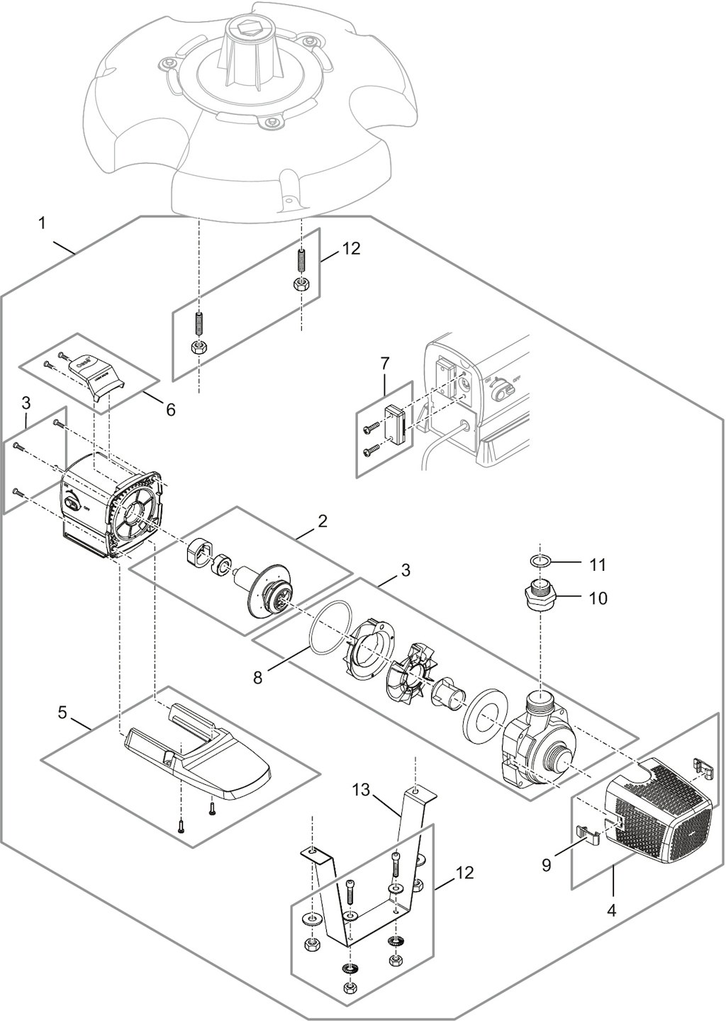 Explosionszeichnung Ersatzteile