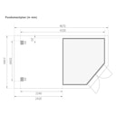 Vorschaubild Karibu Gartenhaus Goldendorf 3/5 mit 240 cm Schleppdach + Rückwand - 19 mm