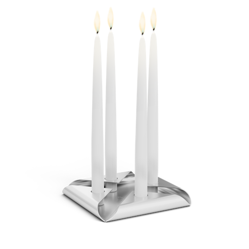 höfats Kerzenhalter SQUARE CANDLE silber