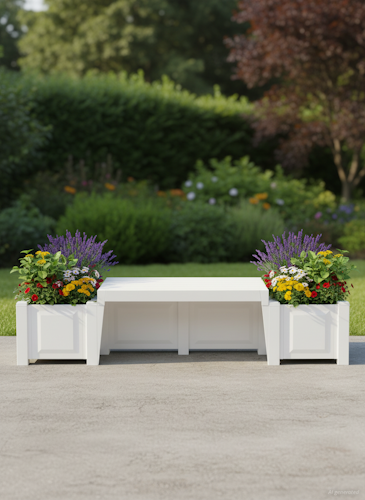 KHW Gartenbank Berlin inkl. Pflanzkästen