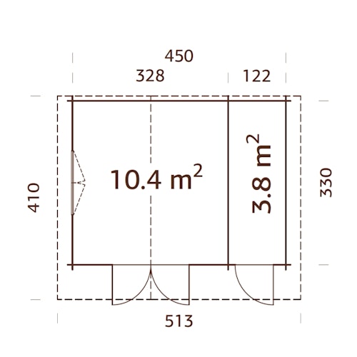 Palmako Gartenhaus Emma 14,2 m² - 34 mm