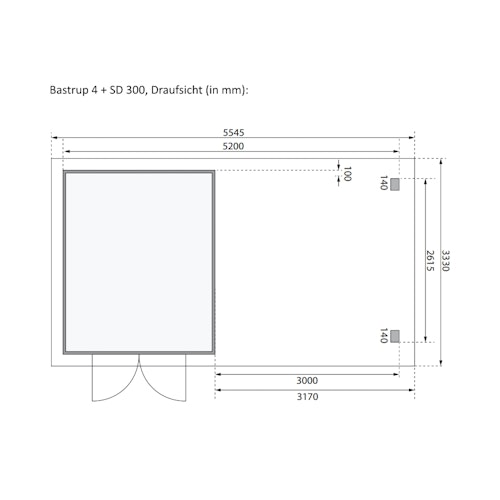 Karibu Woodfeeling Gartenhaus Bastrup 4 naturbelassen - 28 mm
