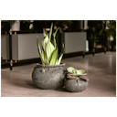 Vorschaubild Vosteen Design Blumentopf / Pflanzgefäß Terrakotta schwarz 2er Set ø 23 cm x H 16 cm, 40 cm x H 27 cm