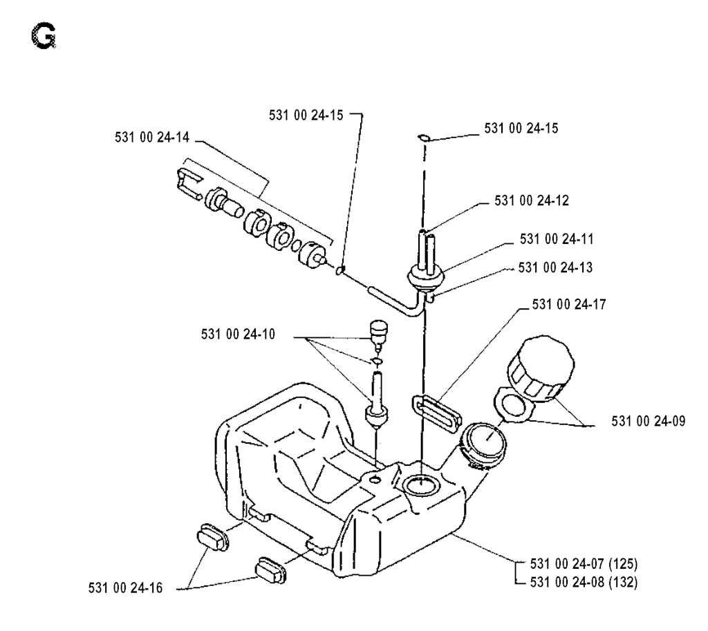 Explosionszeichnung Ersatzteile