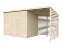 Vorschaubild Palmako Gerätehaus Leif 4,5 m² + 2,9 m² Anbau - 16 mm