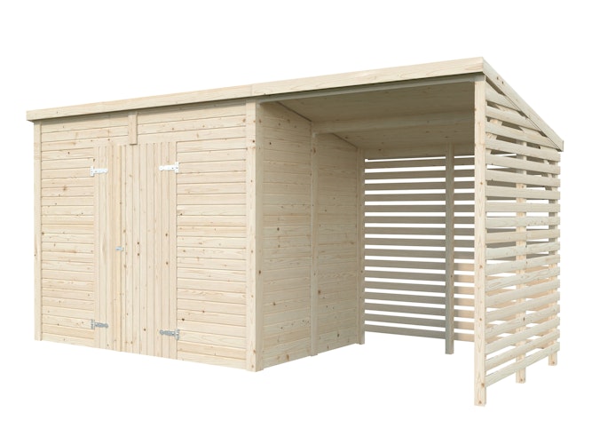 Palmako Gerätehaus Leif 4,5 m² + 2,9 m² Anbau - 16 mm