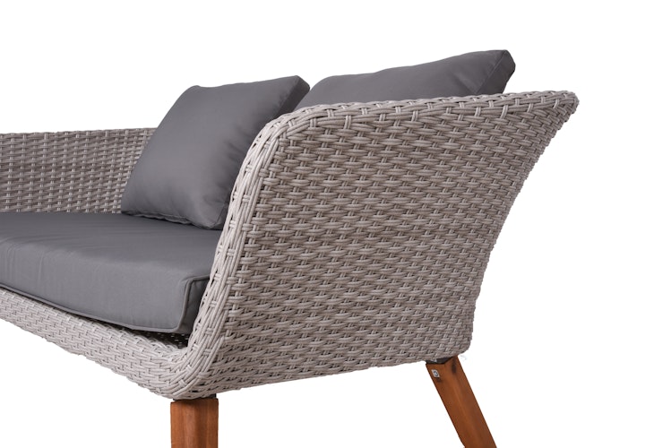 Garden Pleasure Loungeset ARONA, Polyrattan / Akazie / Kissen 100 % Polyester