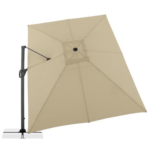 doppler Pendelschirm LIFE 300 x 400 Side, Aluminium Anthrazit / 100 % Polyester 180 g/m² 