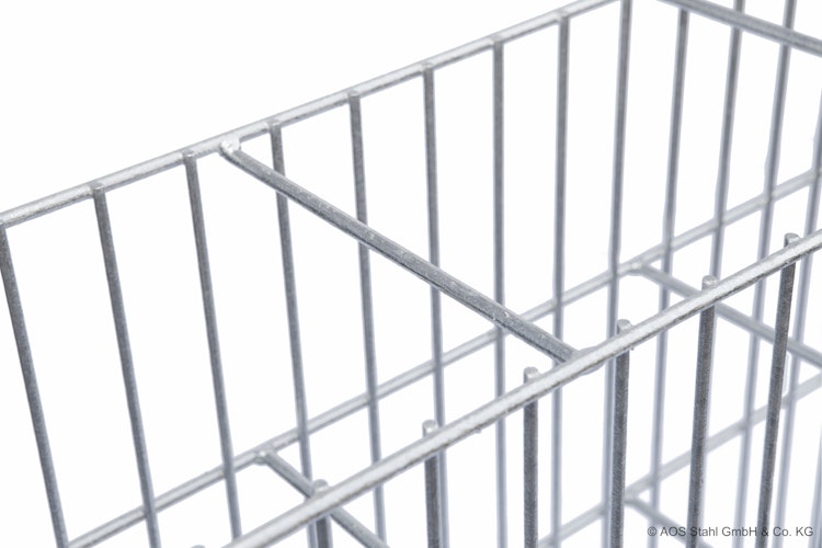 dz Gabionen-Korb JUMBO 1000 inklusive Pfosten zum Einbetonieren