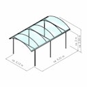 Vorschaubild KGT Aluminium Carport Elbe mit Runddach