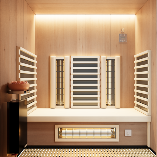 Infraworld Infrarotkabine TrioSol Prima 2 inkl. 5-teiligem gratis Zubehörset