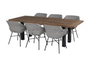 Vorschaubild Hartman Dining Chair DELPHINE, Aluminium Carbon Black / Polyrattan White/Black - Abverkauf 