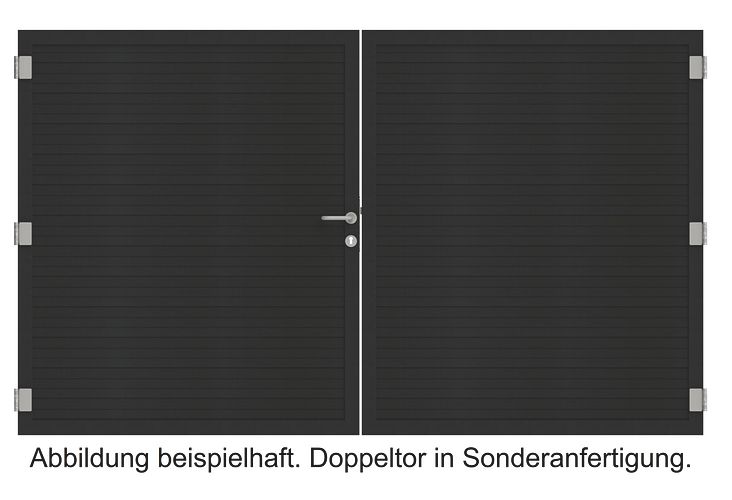 OSMO Alu-Fence Doppeltor auf Maß inkl. Beschlagset