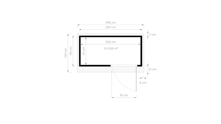 Bertilo Gartenhaus Pentus 1 - 19 mm