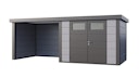 Vorschaubild Telluria Metallgerätehaus Classico 3024 mit Lounge Anbau small
