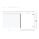 Vorschaubild Karibu Woodfeeling Gartenhaus Northeim 5 inkl. 300 cm Schleppdach und Rückwand