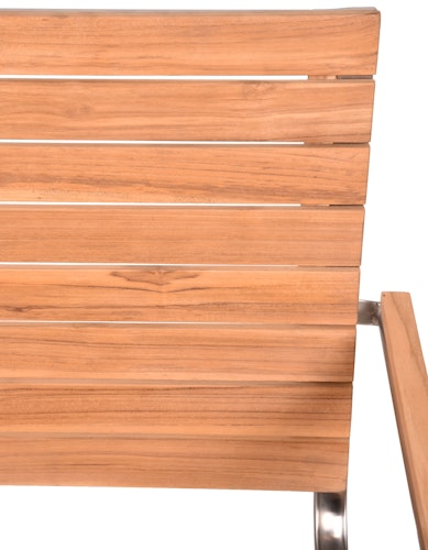 Garden Pleasure Gartenmöbel Set DALLAS / DENVER 05, Tisch 200 x 90 + 4 Schwingstühle, Edelstahl / Teak