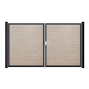 Vorschaubild GroJa BasicLine Schmal Doppeltor Rahmen Aluminium Anthrazitgrau 3000 x 1800 mm