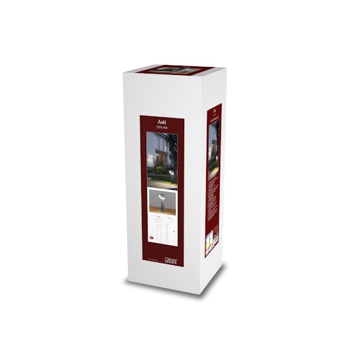 Konstsmide LED Wegeleuchte Asti, anthrazit, opalfarbenes Acrylglas (7274-370)