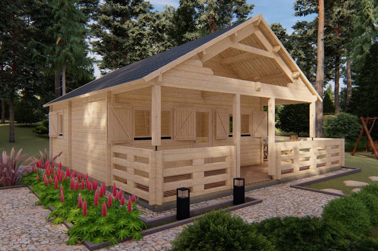 Wolff Finnhaus Ferienhaus Visby 36 - 68 mm