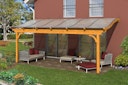 Vorschaubild Skan Holz Terrassenüberdachungen Verona o. Mittelpfosten Breite 648 cm