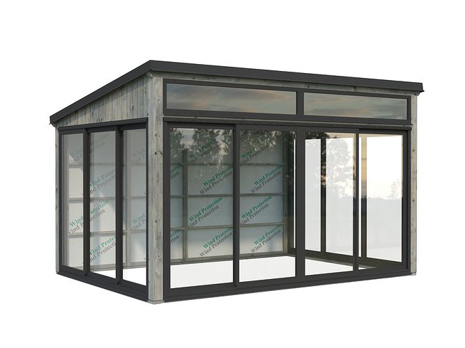 Palmako Glashaus Saga 11,6 m² Slide (Wintergartenanbau inkl. Rückwand)