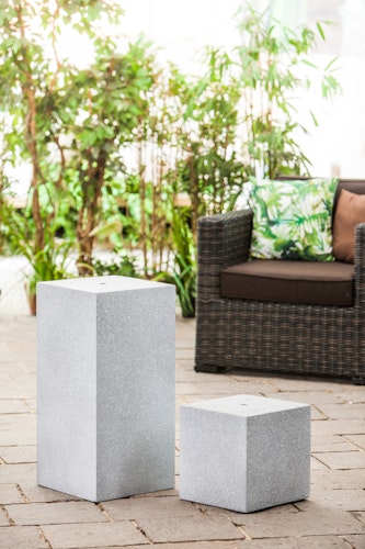 Heissner Gartenbrunnen-Sockel "Tower", granite color, 39x39x68cm (016612-09)
