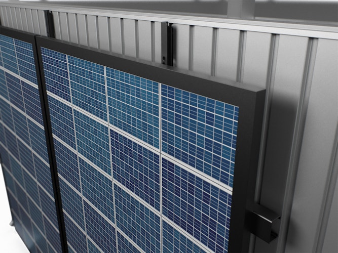 Biohort Photovoltaik Montageschienen für Gerätehaus Highline, Avantgarde, Panorama