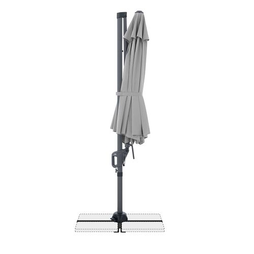 doppler Pendelschirm LIFE 310 Side, Aluminium Anthrazit / 100 % Polyester 180 g/m² 