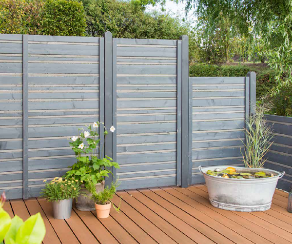 BM Serie TYP 223 Stufenelement, 90 x 135cm, Fichte Basaltgrau/Hellgrau