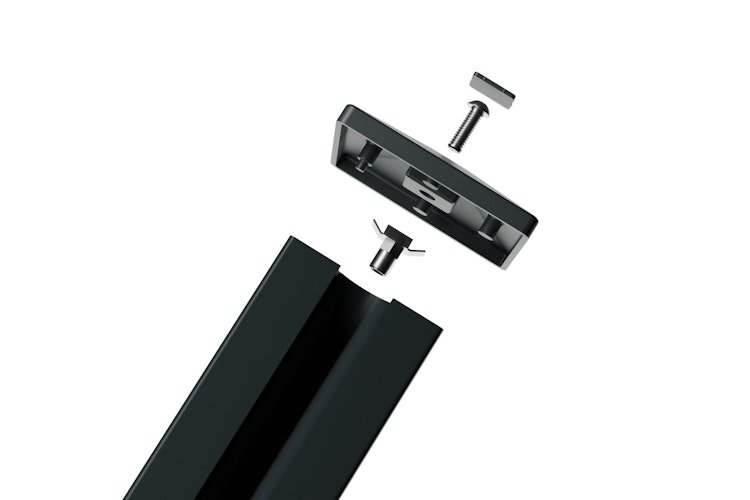 dz VIDUAL Steckzaun-Anfangs-/Endpfosten 90 x 90 mm mit Zubehör