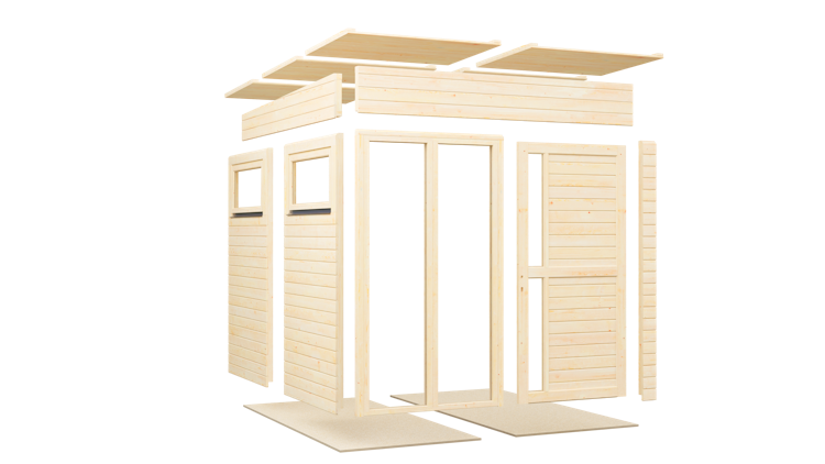 Bertilo Gartenhaus Pentus 2 Office - 19 mm