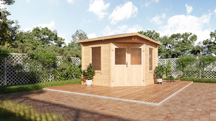Wolff Finnhaus Gartenhaus Genia 2828 - 28 mm