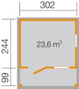 Vorschaubild Weka Gartenhaus Satteldachhaus 820 - 20 mm
