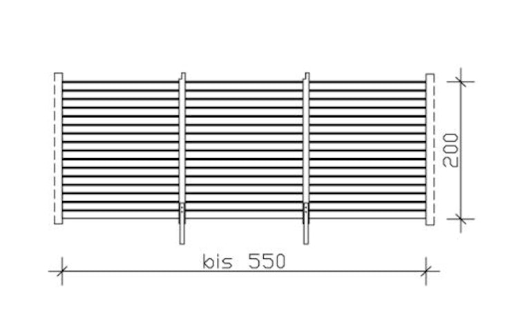 Skan Holz Rückwand für Doppelcarports - Profilschalung