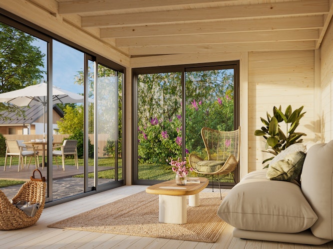 Palmako Gartenhaus Serena 12,6 m² Set 1 Slide - 44 mm