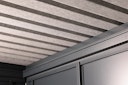 Vorschaubild Wolff Finnhaus Premium Metall Gartenhaus Thorin 6030 Anthrazit inkl. 300 cm Anbaudach