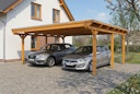 Vorschaubild Skan Holz Emsland - Flachdach Doppelcarport aus Leimholz Breite 609 cm