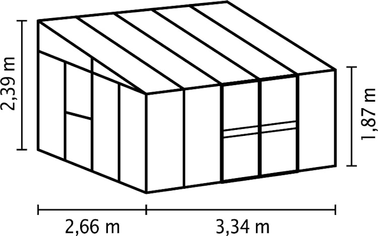 Vitavia Gewächshaus Helena 8600 inkl. 2 Seitenfenstern - 8,6 m²