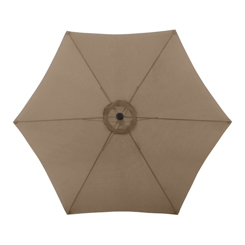 doppler Mittelmastschirm LIFE Woodstyle 305 Lift, Aluminium Holzoptik / 100 % Polyester 180 g/m² 
