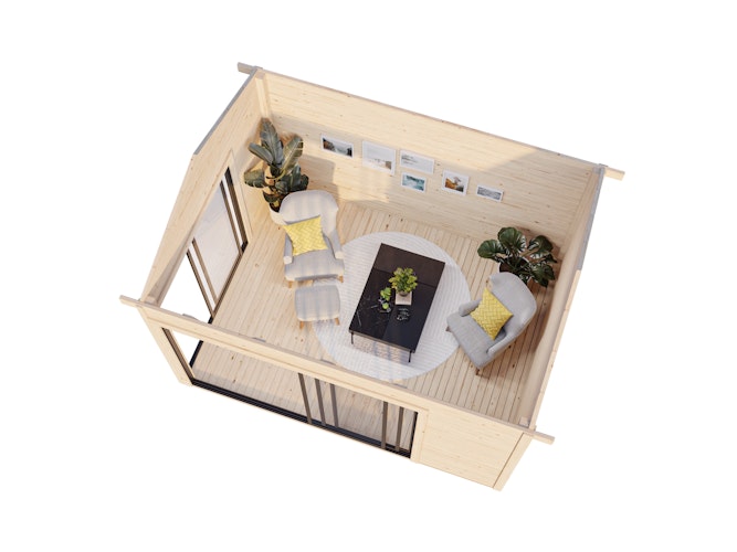 Palmako Gartenhaus Amanda 11,2 m² Slide - 44 mm