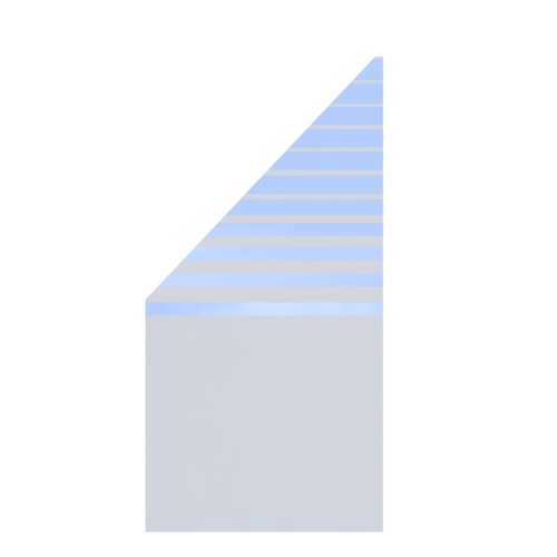 TraumGarten System Glas BETA 900 x 1800/900 mm Anschluss links