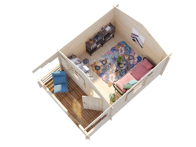 Palmako Gartenhaus Emma 10,4 + 4,2 m² - 34 mm